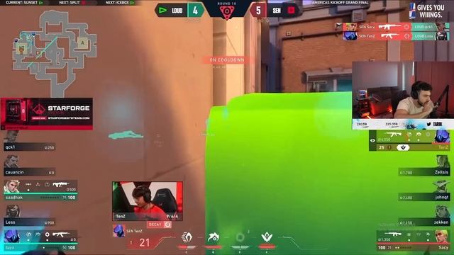 FNS & Tarik reacts to SEN TENZ SNAPPY Aim | LOUD VS SEN | Valorant смотреть онлайн