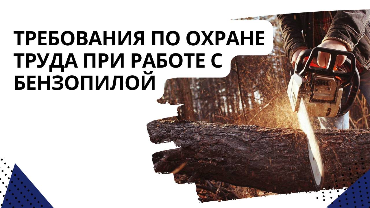 Требования по охране труда при работе бензопилой