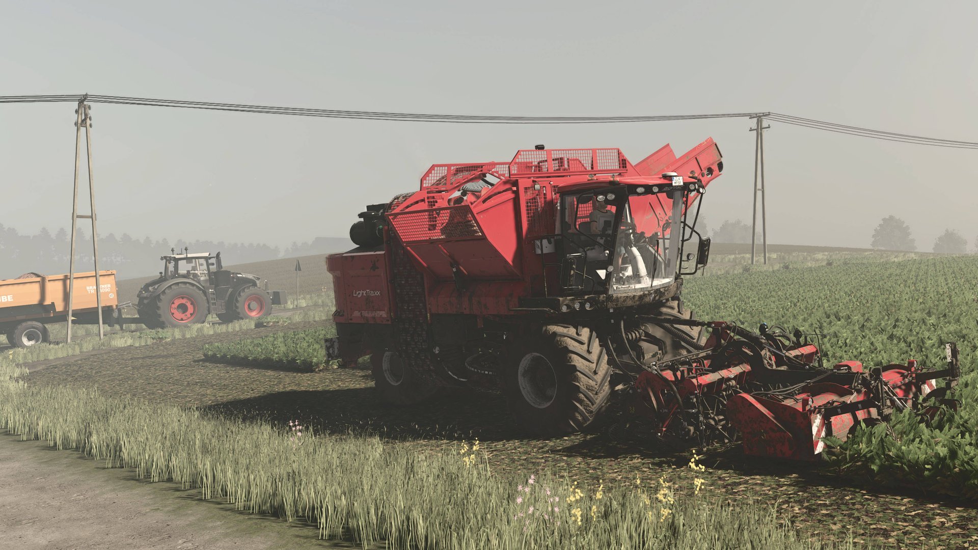 Farming Simulator 25 / Карта Zielonka / Уборка свеклы AgriFac LightTraxx, FENDT 1050 Black Beauty смотреть онлайн
