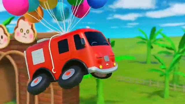 Песенка для детской площадки "Колеса в автобусе" | Поскальзывайся и катись вниз | Детские стишки смотреть онлайн