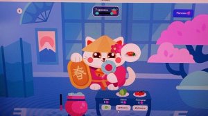 Заработали алмазы, покормили питомца на платформе учи.ру.