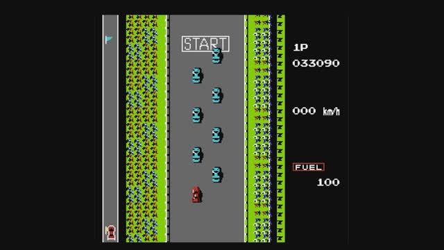 NES Road Fighter Денди Высокая сложность Полное прохождение смотреть онлайн