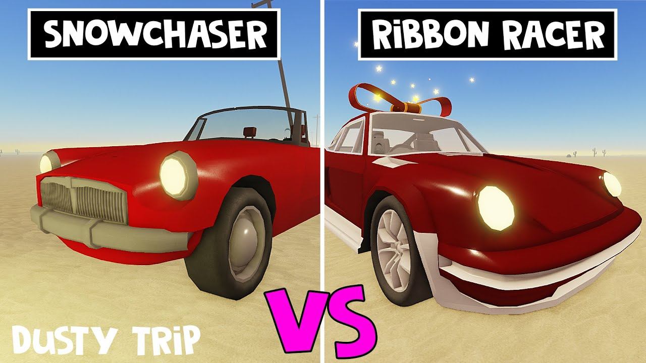 Snowchaser VS Ribbon Racer в игре ПЫЛЬНАЯ ПОЕЗДКА роблокс | A dusty trip | Обзор зимних машин смотреть онлайн