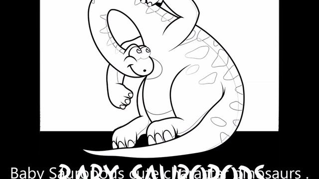 Cute baby dinosaur coloring pages смотреть онлайн