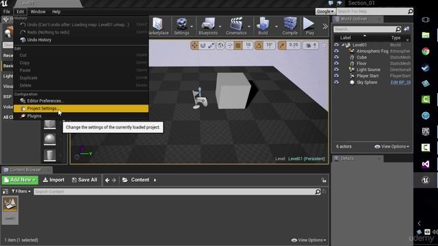 [Udemy UE4 C++] 008 A Quick Tour of Unreal Editor смотреть онлайн