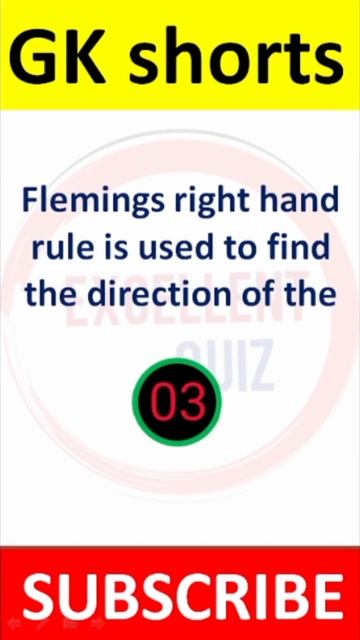 Flemings right hand rule is used to find the direction of the || Excellent Quiz смотреть онлайн