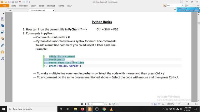 3. Comment, print , and input method in Python смотреть онлайн