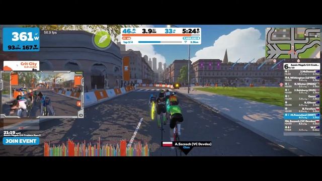 Zwift Podium 🥇1st Place - Aussie Moguls Crit Crushers Race 1 (21-04-2021) Full Race with PiP смотреть онлайн