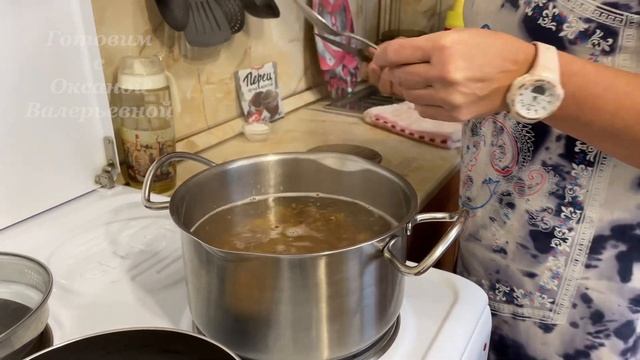 Гречневый суп с зажаркой на сале. Готовим с Оксаной Валерьевной.