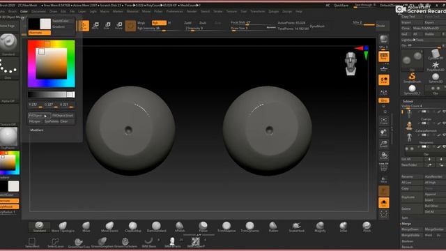 Zbrush Parte 18: Materiales, Colores y Polypaint смотреть онлайн