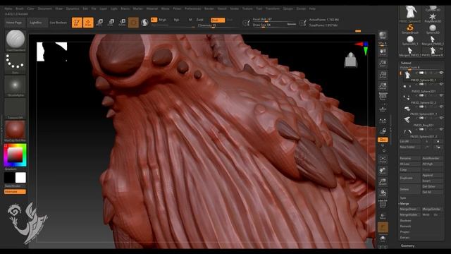 Dragon Concept art - Zbrush to Procreate Timelapse смотреть онлайн