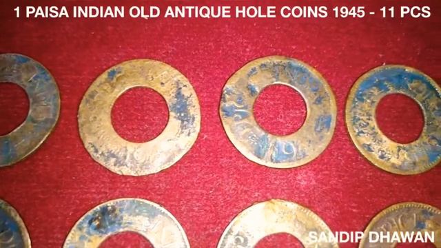 1 PAISA INDIAN OLD ANTIQUE HOLE COINS 1945 смотреть онлайн