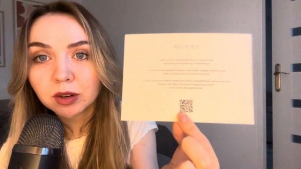 АСМР Распаковка, GUCCI, близкий шепот, постукивания