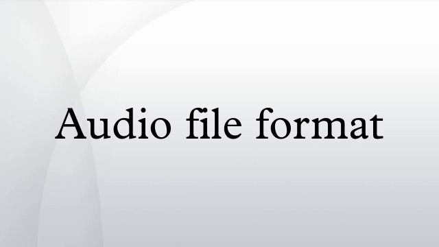 Audio file format смотреть онлайн