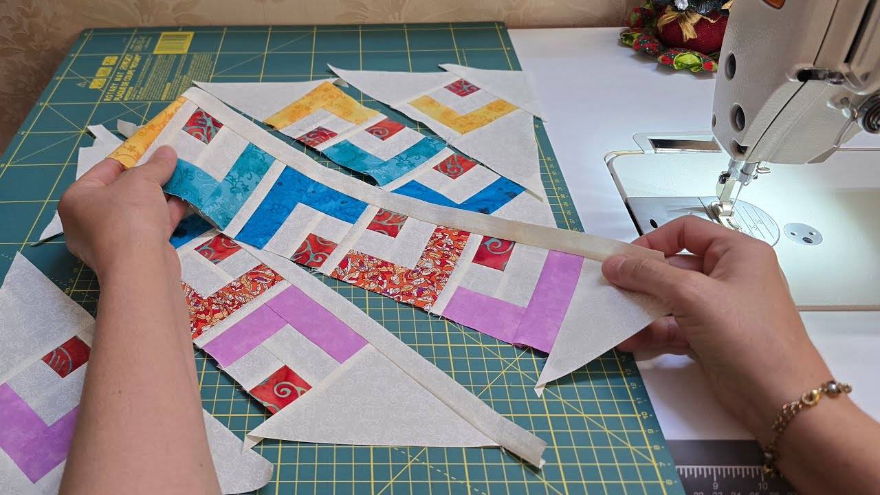 Урок пэчворка: создайте яркий узор для одеяла с помощью простых техник, используя лоскутки ткани. 🤩 смотреть онлайн