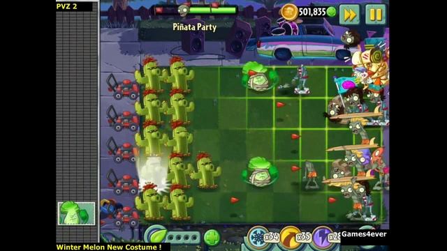 Plants vs Zombies 2 Neon Mixtape Tour Pinata Party Side A - New Costume ! (24/08/15) IOS смотреть онлайн