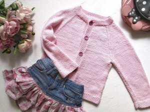 Детская кофта спицами Росток Реглан Мастер класс