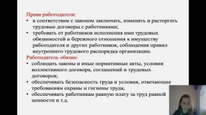 Право на труд. Трудовые правоотношения