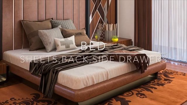 Bedroom interior Walk through, 3ds max 2018 смотреть онлайн
