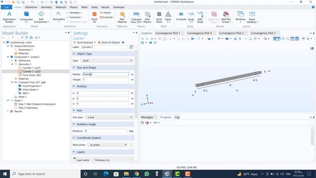 Helmholtz Resonator comsol tutorial part 1 (Geometry -material) смотреть онлайн