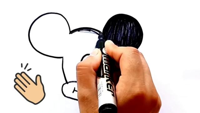 Mickey Mouse drawing for children Рисунок Микки Мауса для детей Bolalar uchun Miki Maus rasm chizis смотреть онлайн