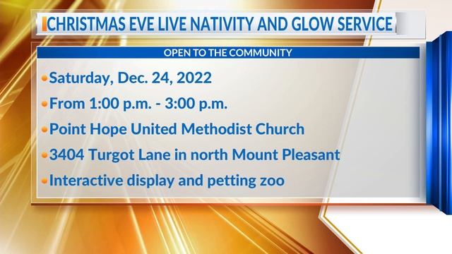 Mount Pleasant church to host live nativity on Christmas Eve смотреть онлайн