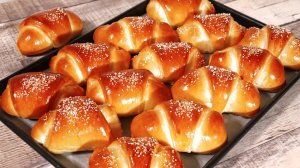 Нежные рогалики мягкие как пух! Просто и очень вкусно!