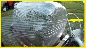 Заготовка сенажа. Мини пресс 0850 и самодельный обмотчик.