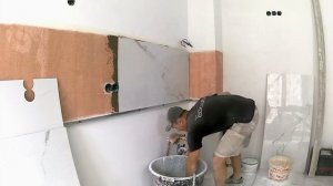 #Укладка #керамогранита на #фартук кухонный уголок