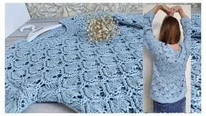 Эффектный ажурный джемпер./ Видео - описание+ МК узорак🧶