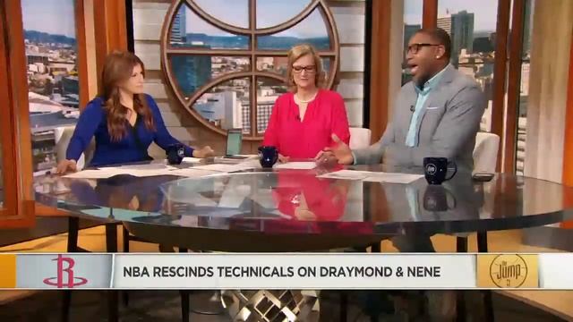 Tracy McGrady glad NBA rescinded quick techs given to Draymond Green and Nene | The Jump смотреть онлайн