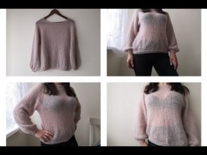 Самый простой женский джемпер спицами регланом сверху без вывязывания ростка