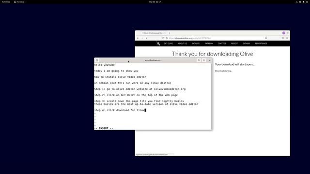 how to install olive video editor (nightly) on linux.mp4 смотреть онлайн