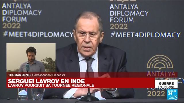 Inde : visite de Sergueï Lavrov pour consolider les liens entre les deux pays • FRANCE 24 смотреть онлайн