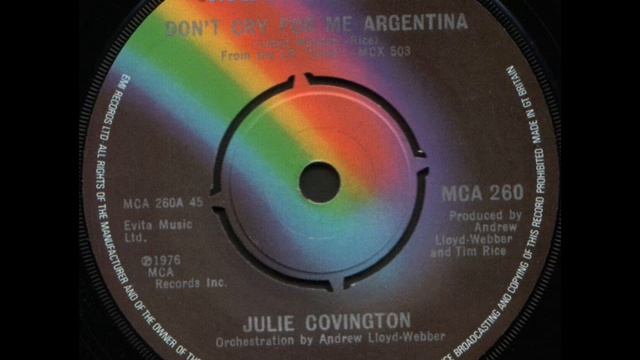 Julie Covington - Don't Cry For Me Argentina - Vinyl 7