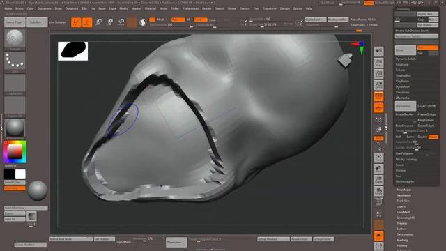 zbrush skull sculpt -abridged смотреть онлайн