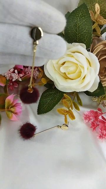 03038192228| Fluffy Earrings, Unique Earrings, Fur Earrings, Pom Pom Earrings, Puffs Ball Earrings смотреть онлайн