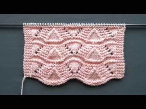 Красивый весенний узор спицами для вязания