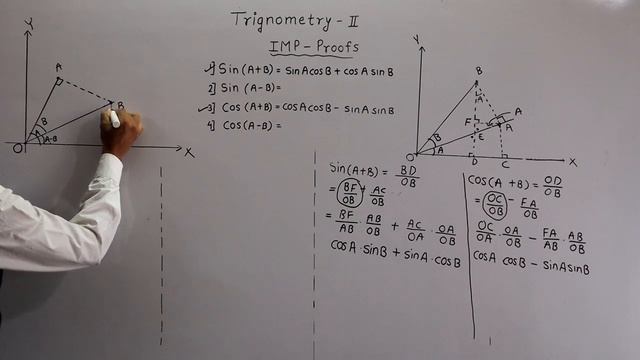 Trigonometry II - Important Proofs of Trigonometry i.e. Sin(A+B),Cos(A+B),Sin(A-B),Cos(A-B) смотреть онлайн