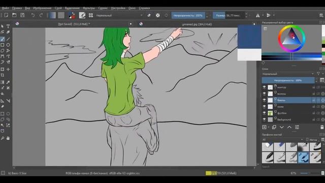 Перерисовка рисунка \ Art refresh | спидпейнт / speedpaint |( крита | krita ) смотреть онлайн