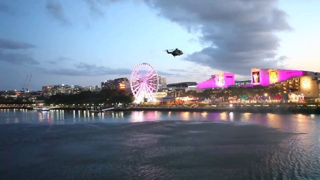Helicopters hover above the Brisbane river 24-9-14 - Part 3 смотреть онлайн