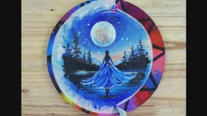 Красивый акриловый рисунок