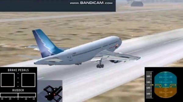 2006 "Sibir" S7 Airlines Airbus A310-324 F-OGYP Runway Excursion reconstruction video