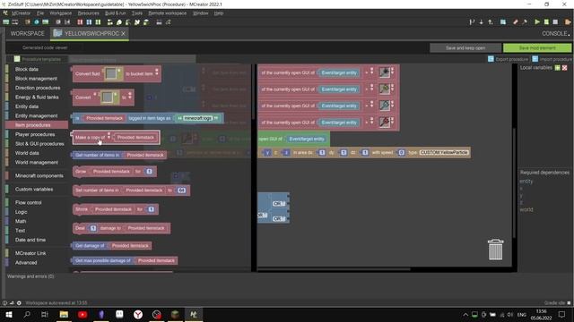 Магические посохи в Mcreator