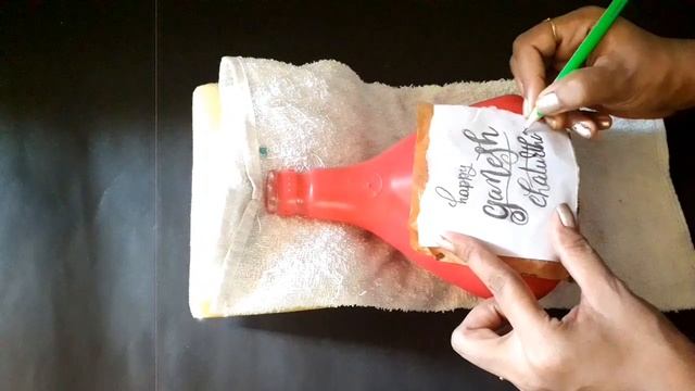 How to write on bottle /#easy method/using carbon papper смотреть онлайн