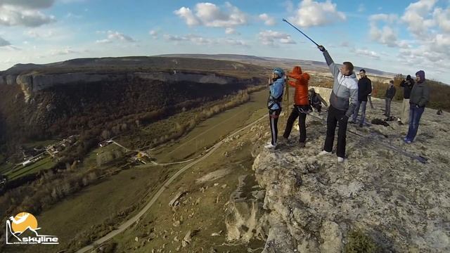 Ира Качи-Кальон Роупджампинг в Крыму с командой Скайлайн смотреть онлайн