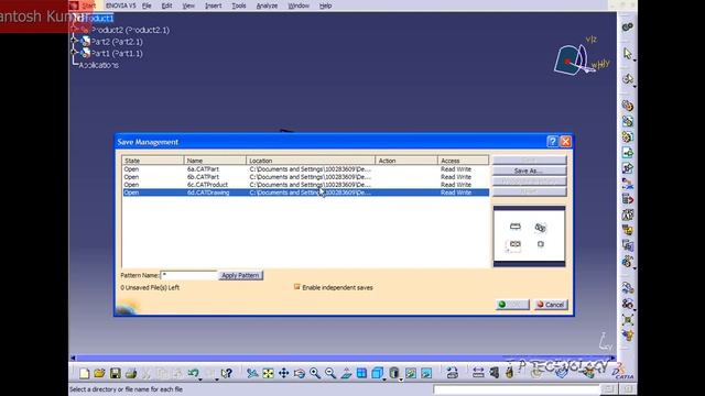CATIA v5 | DASSAULT SYSTEMES | Walkthrough Part - 7 | SAVE MANAGEMENT смотреть онлайн