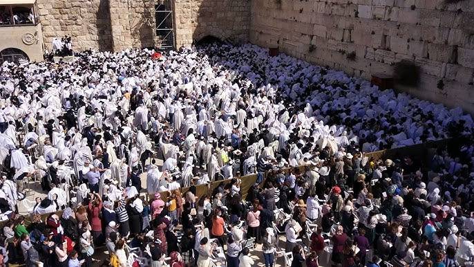 Благословение коэнов (Биркат коаним) и молитва около Стены Плача, апрель 2025. Песах в Иерусалиме смотреть онлайн