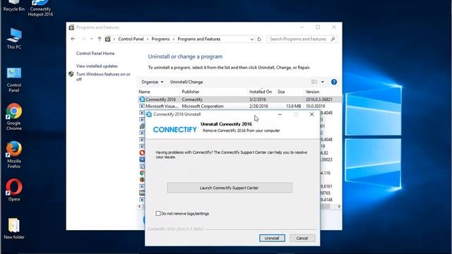 Uninstall Connectify Hotspot 2016 on Win 10 смотреть онлайн