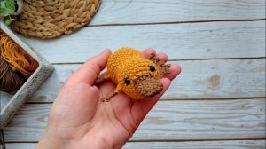 Утконос из полухлопковой пряжи вязаный крючком. Мастер-класс по вязанию.